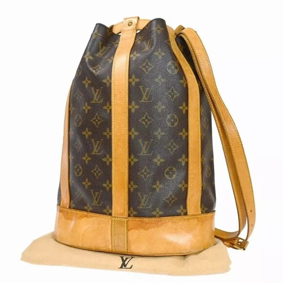 LOUIS VUITTON LV Randonnee PM Shoulder Bag Monogram Leather Brown